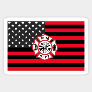 Thin Red Line Flag - Firefighter Gifts for Families Sticker